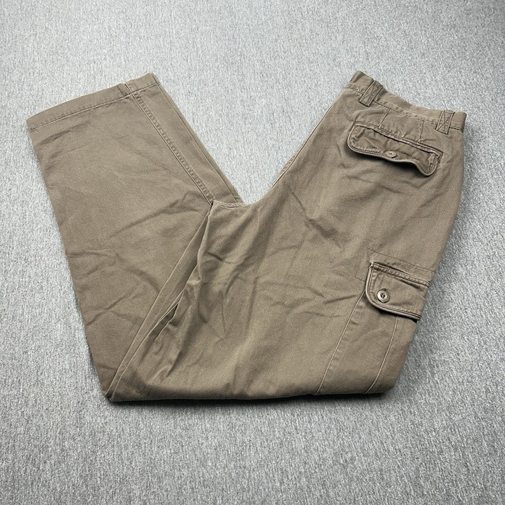 Faded Glory Laundered Khakis Cargo Pants Brown Mens 30x31
